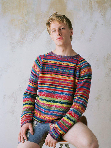 Alpaca Wool Handmade Knit Sweater Cuzco For Men – alfavega